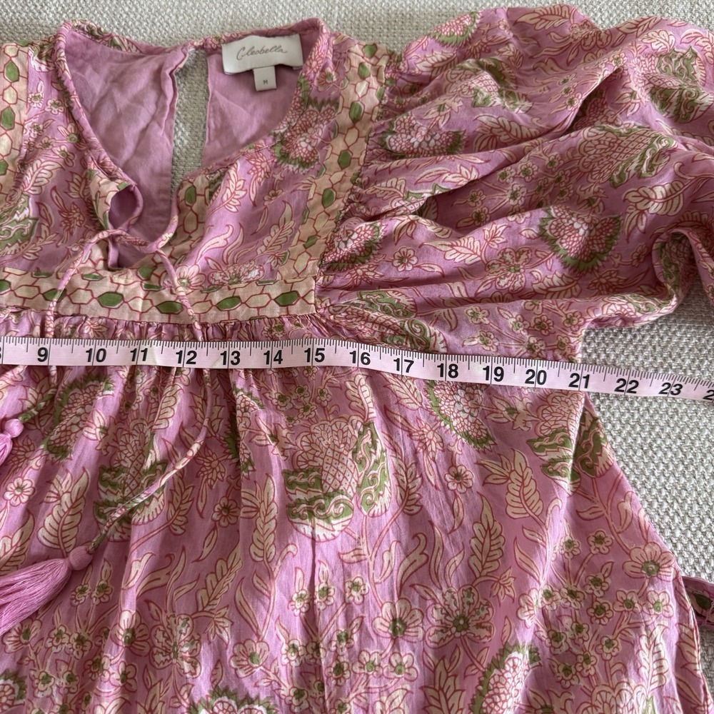 ANTHROPOLOGIE $198 Cleobella Magdalena Wildflower Mini Tunic Dress Size Medium - Picture 16 of 16